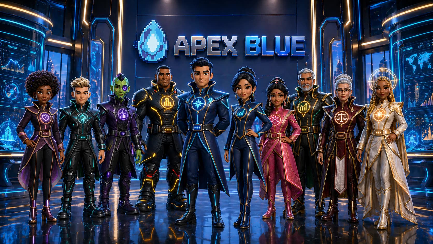 Apex Blue AI C-Suite executive agent team