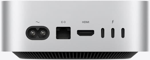 Mac Mini workstation ports for the Apex Blue website operating platform